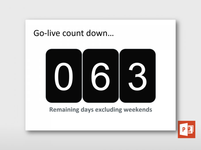 Go-Live Count Down Reminder 1