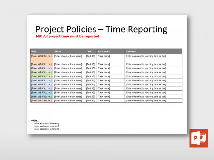 Project Time Reporting Policy 3