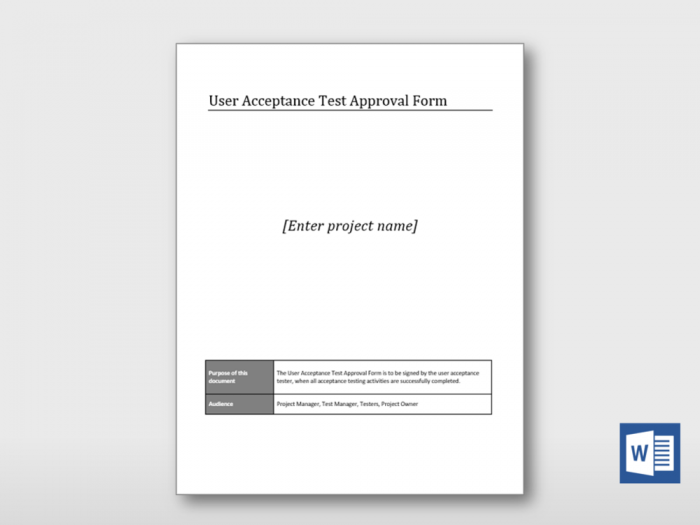 User Acceptance Test Approval Form 4