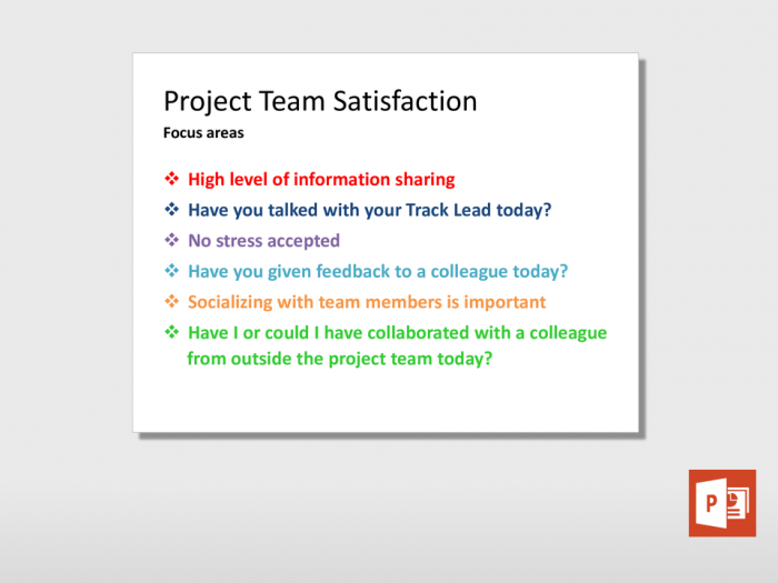 Project Team Satisfaction Poster 1